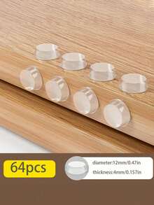Durable Silicone Bumper Pads - Thick Clear Shock-Absorbing Protection For Furniture, Cabinet Doors, Desk Edges, Chairs & More (Multi-Size) - Multicolor - View 8
