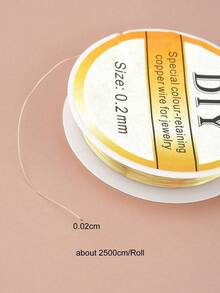 100 Meter Wire, Wire, DIY Bead Threading Lead, Handmade Hairpin Winding Wire, Jewelry Weaving, Shaping, Flower Wrapping Wire,A Craft Item Made Of Wire, Jewelry String Beads, And Golden Craft Wire For Jewelry Making - Multicolor - View 5