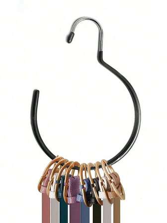 1pc Women's Black & White Waist Belt Hanger, Scarf Rack, Tie Holder, Belt Organizer, Accessory Storage Rack