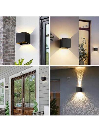 1/ Moderne Minimalist Bedside Lamp, Hotel Corridor Wand Light, Square Adjustable Outdoor Waterproof ative Washer Verlichting view 3