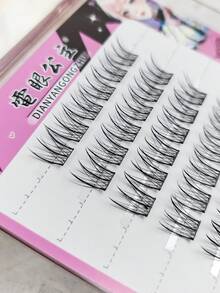 36 Büschel, 10-12mm, kein Kleber erforderlich selbstklebende einzelne Wimpern, Locken C/D, Tierserie Kunstwimpern Vogelstil, große Augen, natürlich, Anfänger, lässige Trilogie, segmentiert, klare Wurzeln