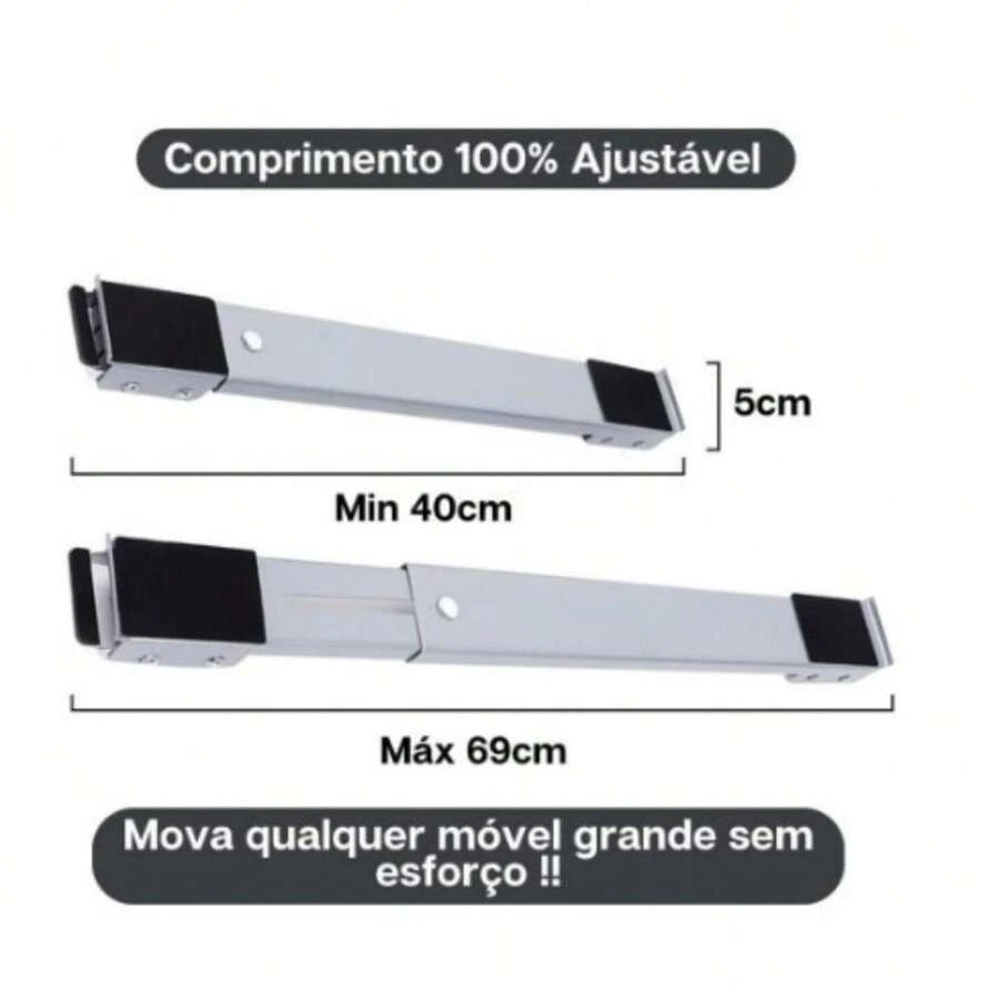 Base Support With Wheels For Refrigerator, Stove And Dishwasher. Adjustable Cart Base Up To 200kg - White - View 1