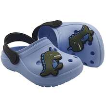 Children's Slippers For Boys And Girls With 3D Capybara Designs - Dinosaurio azul claro - Ver 2