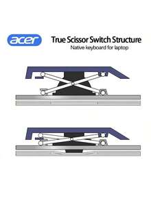 Acer Tastatură business OKW 228, design în formă de foarfecă, design silențios, port USB cu fir, plug-and-play, ușoară și confortabilă, potrivită pentru desktop-uri și laptopuri, neagră