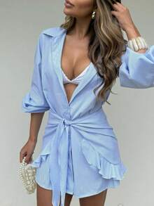 Bay Set, That Versatile Striped Look That Goes From The Beach To The Promenade With A Lot Of Style - Blue - View 1