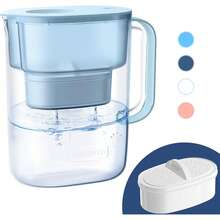 Waterdrop Lucid Water Filter Pitcher With 1*90-Day Filter, 3.5L, Reduces Fluoride, Chlorine And More, NSF Certified (Replacement Filter: WD-PF-01A Plus) - Blue - View 10