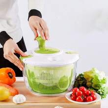 3-In-1 Salad Spinner & Vegetable Washer With Funnel - Durable PP Material Kitchen Tool, 5L Capacity, Dishwasher , Ideal For Meal Prep, Kitchen Salad Spinner - Multicolor - View 12