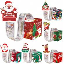 1pc/2pcs/6pcs Christmas Money Box Collection With Santa And Friends For Holiday Party Decorations Gift Exchange Cash Box Festival Ornament