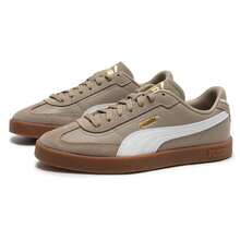 Puma 男鞋 女鞋 T字頭翻毛皮板鞋 Club II Era舒適戶外低筒板鞋 淺卡色日常運動休閒鞋 拼接鞋面復古板鞋397447-35 - 冰咖色-彪馬白 - 查看 3
