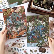 Large Size Decorative Stickers, Fun DIY Miniature Scene Stickers