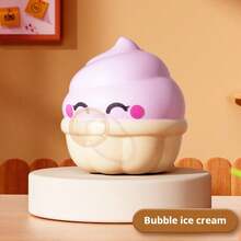 1个创意减压工具，慢回弹可爱释放玩具，可挤压、吹泡泡，缓解压力，桌面装饰，爱好收藏，青蛙、蜗牛、企鹅、绵羊动物造型，儿童早教玩具，捏捏减压玩具（部分配色随机） - 彩色 - 查看 7