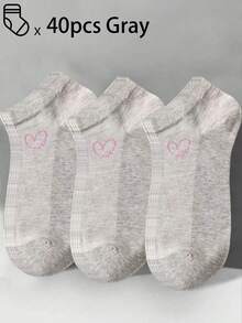 100只/80只/50只/30只/20只/10只/8只/4只装 舒适、吸湿排汗、抗菌、透气针织内衬袜 - 母亲节礼物，男女通用，长袜，吸汗防臭，弹性柔软，时尚纯色，适合春、夏、秋、冬四季穿着，休闲、日常穿着、瑜伽/运动