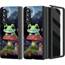 Floral, Animals And Galaxy Pattern Foldable Phone Case Compatible With Sam Galaxy Z Flip 3 4 5 6 7 Folding Case Design For Moto Razr 40 50 60 Ultra Cute Phone Case For Girl And Women - 青蛙蘑菇 - 查看 1