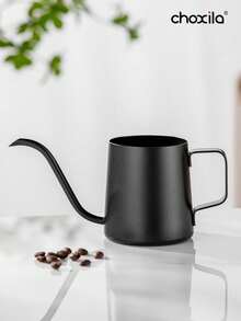 choxila 1pc Black Stainless Steel Coffee Pot, Pour-Over Coffee-Specific Kettle, Espresso Tool, Teapot, Water Kettle, 350ml/12oz & 600ml/20oz, Suitable For Daily Use, Saudi National Day Gifts, Courtyards And Coffee Shops - Coffee Maker - View 7