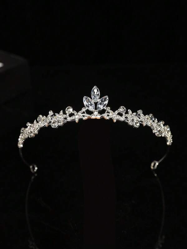 1 Stück modischer Prinzessinnenkronen-Haarreif mit Strass, elegantes Luxusgeschenk für Frauen, Kronen, Tiara, Kostümkrone, Haarkranz, Kopfschmuck, Haarreif, Haarschmuck, Hochzeit, Brautjungferngeschenke, Partylooks