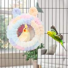 Small Bird Nest, Parrot Small Pet Warm Bird Nest For Winter, Budgie Peony Thickened Insulated Sleeping Nest, Bird Nest Breeding Box Warm Nest, Parrot Warm Bird Nest, Insulated Peony Cockatiel Winter - Multicolor - View 3