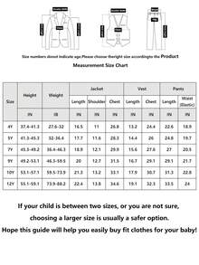 4pcs Boys Formal Suit Set, Including Gray Jacket, Vest, Pants And Tie - Grey - View 2