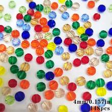 Red Beads & Bead Assortments 4/6/8mm Clear Flat Round Faceted Glass Bead For Jewelry Making DIY Bracelet Beading Crafts
