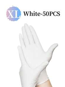 100/50/4PCS 无粉一次性丁腈手套，有 S、M、L 码可选，家用清洁手套、厨房、浴室、清洁、食品处理、纹身、美容、染发、宠物、美容院、清洁用品、纹身用品、家用小家电、多用途手套、沙龙必需品、厨房配件（黑色、蓝色、白色、浅粉色）（无盒）
