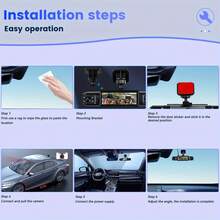 Dash Cam For Car, 4-Channel Black Box Driving Camera, Car Dashboard Camera, Left/Right/Front/Rear Camera, Wide Angle, Adjustable Lens, Loop Recording, Night Vision, Motion Detection,150mAh Battery