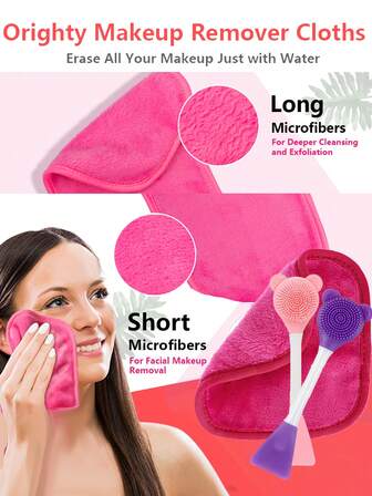 Sminkborttagningsduk Återanvändbar dubbelsidig ansiktsrengöringsborste Silikon med handtag Exfolierande rengöringsborste Ansiktsborste Ansiktsskrubber För porrengöring Ansiktsrengöring För alla hudtyper Mjuka mikrofiberansiktsrengöringspads Tvättkropp Ansiktsdukar Tvättduk Rengöringsservetter Ögonvård Borttagning av kosmetikatrasor