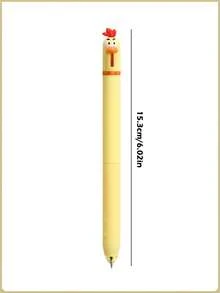 4pcs Cute Chick-Shaped Ball Pen, Neutral Pen 0.5mm,Quick-Drying Black Pen For Study - Multicolor - View 10