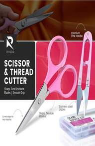 Seam Ripper Kit 7 Pcs - 1 Large, 1 Ergonomic, 2 Small Seam Rippers, Thread Cutter, Scissor, Measuring Tape - Sewing Accessories For Notions Quilting Crafts - 白色 - 查看 5