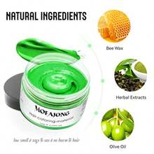 Temporary Hair Color Wax Hair Coloring Styling Wax Colored 4.23.Oz LongLasting Definition Hairstyle Cream Cosplay Party Green