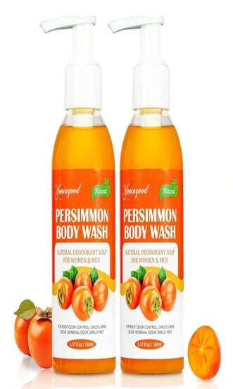 2 PCS Persimmon Body Wash For Strong Odor Control, Natural Persimmon Soap Bar Old People Smell Remover, Smelly Feet Deodorant Body Odor Eliminator, Body Wash Gel For Women &Amp; Men