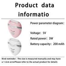 女士电动剃须刀 - 防水干湿两用脱毛修剪器，适用于比基尼、眉毛、脸部、腿部、腋下 - 便携式比基尼修剪器 - 可充电、无线，方便 - 温和有效剃须