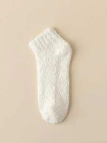 1/4 Pair Women's Thick Coral Fleece Socks With Silicone Anti,Slip Sole, Warm Indoor Home Floor Socks For Winter, Cozy Socks - Multicolor - View 14