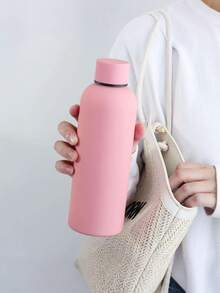 1 peça de 17oz de parede dupla de aço inoxidável com isolamento a vácuo, cor fosca, garrafa criativa de boca pequena, copo de café portátil, adequado para esportes ao ar livre, ioga, café, deslocamento para o escritório, presentes de feriado e aniversário, todas as estações