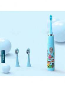 Cepillo de dientes eléctrico inteligente con cerdas suaves y de dibujos animados, con cerdas de repuesto - Multicolor - Ver 3