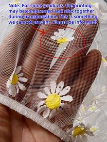1pc Daisy Pattern Elastic Tight Mesh Netting Bird Cage Cover, All-Season Dustproof Protection For Birds