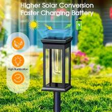 1/8 peças de luzes solares externas atualizadas, grandes luzes solares LED à prova d'água para áreas externas, luzes solares externas super brilhantes para quintal, iluminação solar para caminhos de jardim, branco quente - Multicolorido - Ver 13