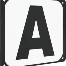 Dressage  Letters - Set Of 12, Steel, Black/White, Easy To Install, Weatherproof, Suitable For Equestrian Training - Default - View 2