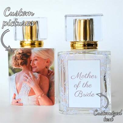 1pc Customized Photo Perfume Bottle, Gift For Mother, Mother-In-Law, Bridesmaid, Valentine's Day, Refillable Perfume Bottle