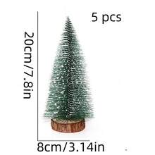 1/5 piezas Mini árbol de Navidad artificial, decoración de árbol de Navidad realista para fiesta de Navidad, hogar, mesa, manualidades, decoración del hogar, decoraciones navideñas, decoración de habitación de invierno