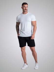Kit 3 Shorts Mauricinho Men's Twill Denim Bermuda Shorts Colorful Premium Quality - Black - View 4