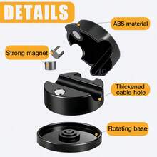 4PCS Cord Organizer Holder, Strong Adhesive Desk Cable Management Magnetic Easy Open,Organize Phone Charging Cords Wire Holder Organizer Neatly For Home,Office,Car,Desk,Nightstand(Say Goodbye To Messy Data Cables) For Office, Dorm And Home Use Cable Organizer Charger Accessories - 彩色 - 查看 4