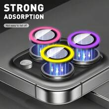ZYONS 6pcs Glow In The Dark Camera Lens Protector Film, Compatible With IPhone 17 Pro Max/17 Air/16 Pro Max/16E/15 Pro Max/14/13/12/11 Series, 9 Random Colors, Multi-Color Luminous, Camera Accessories, Freely Combinable, Compatible With Phone Cases (Random Color), Suitable For Daily Protection, Office, Home Phone Camera, Waterproof, Shockproof, Anti-Fall, Anti-Scratch. - 6pcs - View 2