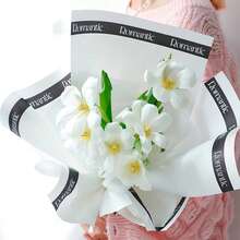 Aimall 100 Pcs Flower Bouquet Wrapping Paper Flower Bags Sleeves For Bouquets Kraft Paper Floral Wrap Bags Flower Bouquet Supplies