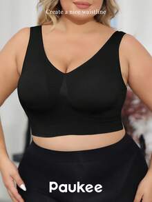 Plus Size Curve Woman Activewear Yoga Clothes Seamless Gym Sports High Support Moisture Wicking Workouts Breathable Outdoor Plus Size Curve