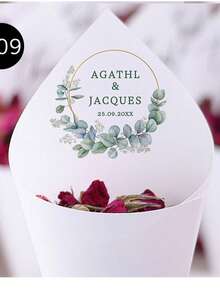 30Pcs Of Set DIY Wedding Cone For Petal Toss, Personalized Confetti Cones, Custom 17 Styles White Paper Cone For Bridal Shower Party Decoration, Multi-Functional, Anti-Mold, Ornamental, Reusable, Exquisite, Stylish, High-Quality, Adorable, Modern, Custom, Unique, Personalized, Son, Daughter, Kids, Kitchen, Dining Room, Bedroom, Office, Living Room, Home, Garden, Tea Room, For Anniversaries, For Birthdays, For Housewarming, For Graduation, Gala Night, Customized Gift Wrap Boxes, Chic Autumn