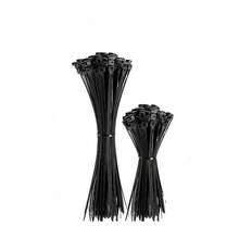 100/200/300/400 piezas Bridas de nailon negras, surtido de tamaños (12+10+8+6+4) pulgadas, bridas de nailon negras multiusos con autobloqueo, bridas de plástico premium, adecuadas para el hogar, la oficina, el jardín y el taller