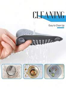 1 pieza Filtro de cabello de silicona y tapón de drenaje para bañera y ducha - Evita obstrucciones y olores - Multicolor - Ver 4