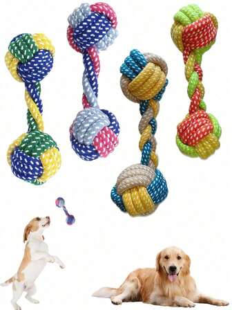 1 Piece Tough Dog Toys For Aggressive Chewers, Large Dog Toys With Larger Knotted Toys, Interactive Dog Chew Toys For Small, Medium And Large Breeds, Random Color,Valentine's Day, Gifts For Cats/Dogs