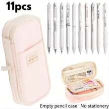 5/10 Pcs Fashionable Retractable Neutral Pens, 0.5mm Fine Point, Black Ink, Quick Dry No Bleed, Smooth Writing Pen, Aesthetic Pens For Writing Drawing Journaling Note Taking, Gifts Suitable For Exams, Office Work & Stationery Back To School