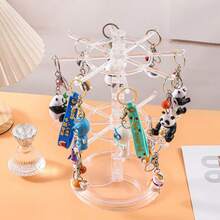 Keychain Holder Rack, Small Pendant Display Rack, Storage Rack, Rotating Rack - 2 layers of rotation - View 6