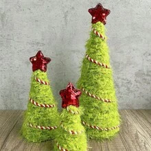 Whimsical Christmas Tree Artificial Holiday Tree Plush Tabletop Decorations For Home Office Party